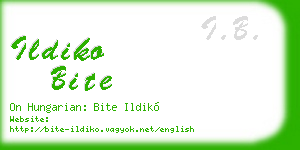ildiko bite business card